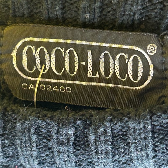 Coco Loco Vintage 1990's Pink/Black Small Acrylic Sweater - Picture 5 of 6